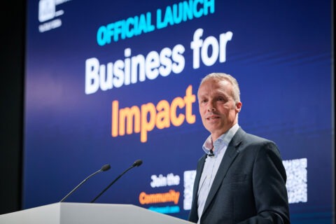 Martin Clark speaking at the Business for Impact launch
